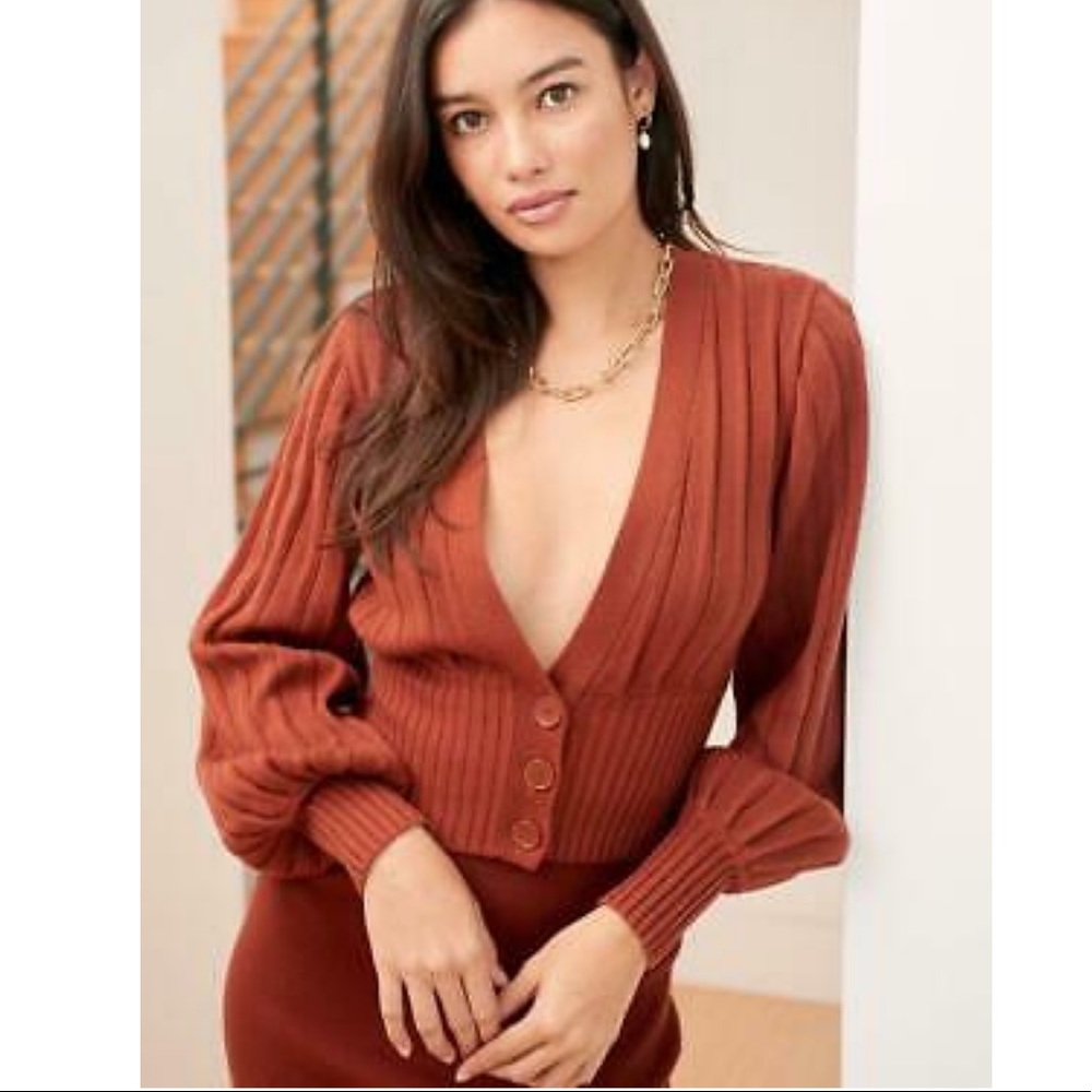 Aritzia Wilfred Plunge Cardigan